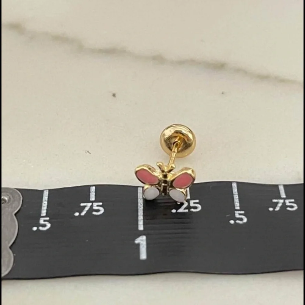 18k Gold Filled Butterfly 🦋 Children Stud Earring